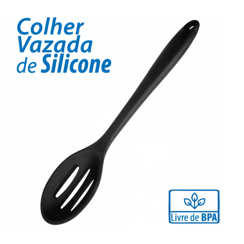 Colher vazada em silicone